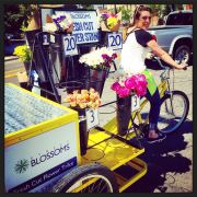 Flowers on Pedal Truck Vehicle