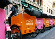 new york pedicabs lined up